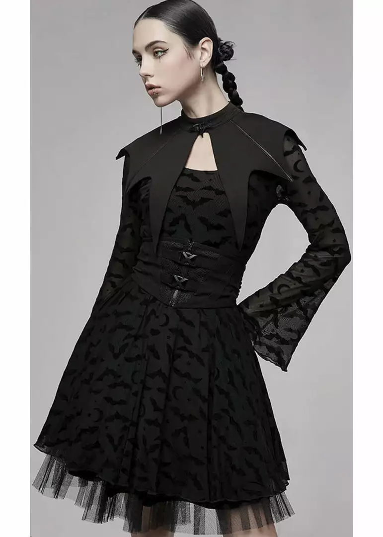 Punk Rave Bat Capelet Black 6 Punk Rave Bat Capelet Black