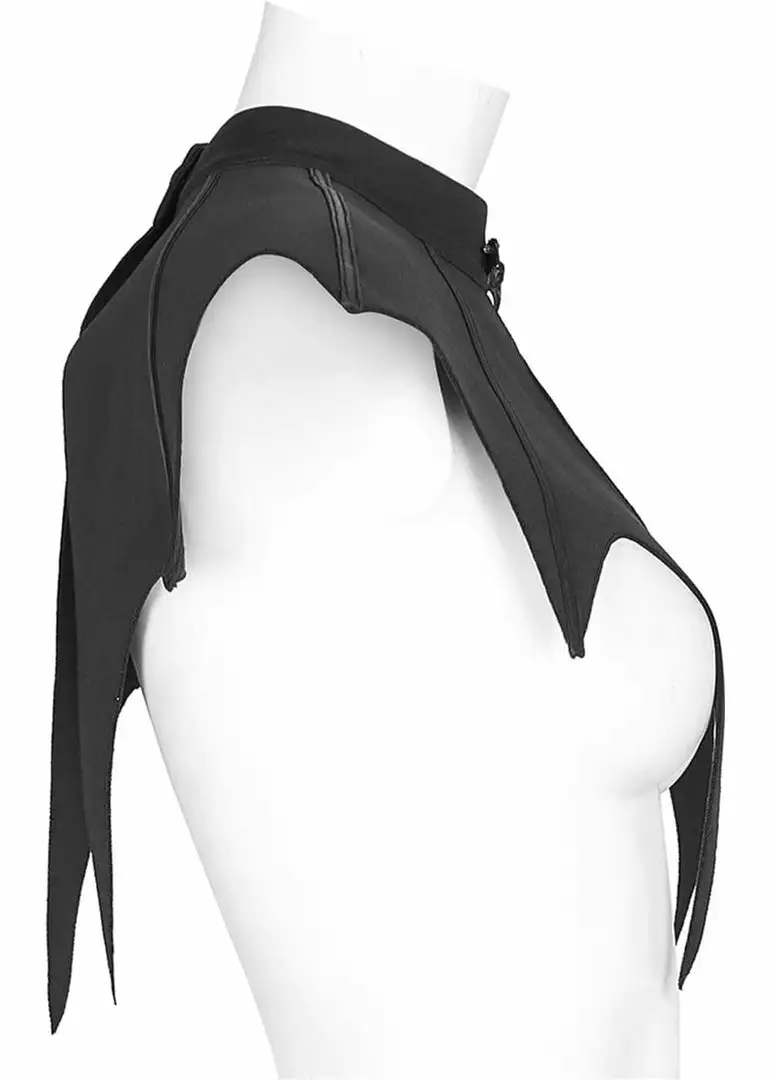 Punk Rave Bat Capelet Black 7 Punk Rave Bat Capelet Black