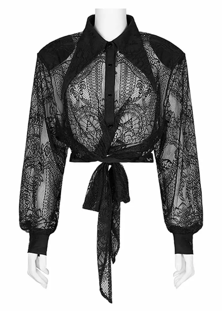 New In Punk Rave Gypsy Lace Blouse Black 3 New In Punk Rave Gypsy Lace Blouse Black