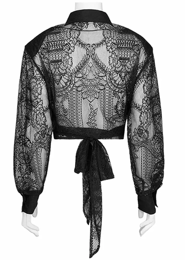 New In Punk Rave Gypsy Lace Blouse Black 4 New In Punk Rave Gypsy Lace Blouse Black