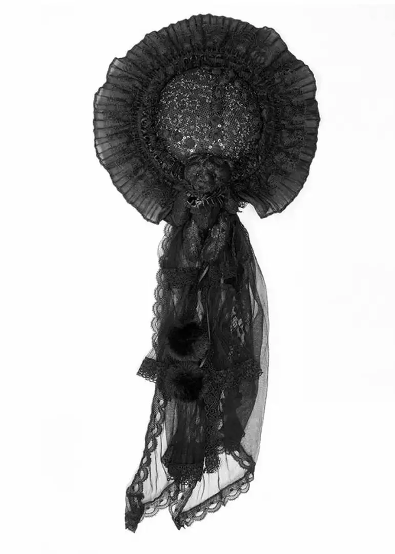 New In Punk Rave Lolita Elegance Hat Black 7 New In Punk Rave Lolita Elegance Hat Black