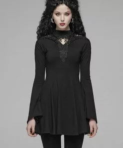 New In Punk Rave Aquilégia Dress Black