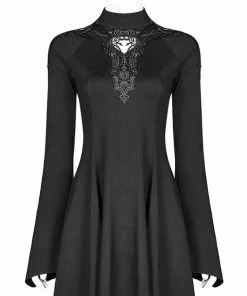 New In Punk Rave Aquilégia Dress Black