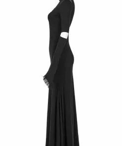 Punk Rave Minerva Rose Maxi Dress Black 9 Punk Rave Minerva Rose Maxi Dress Black