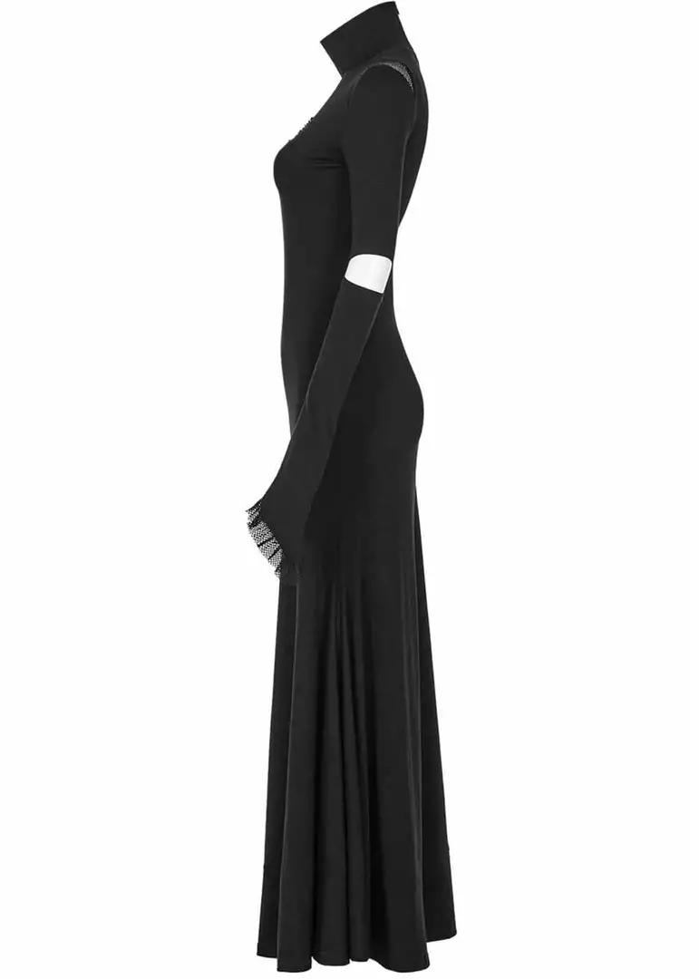 Punk Rave Minerva Rose Maxi Dress Black 5 Punk Rave Minerva Rose Maxi Dress Black