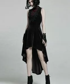 Punk Rave Aurora Velvet Dress Black