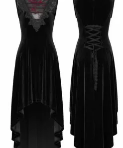 Punk Rave Aurora Velvet Dress Black