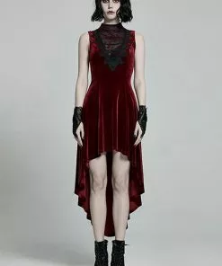 Punk Rave Aurora Velvet Dress Red New In