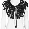 Punk Rave Hallow Lace Collar Black