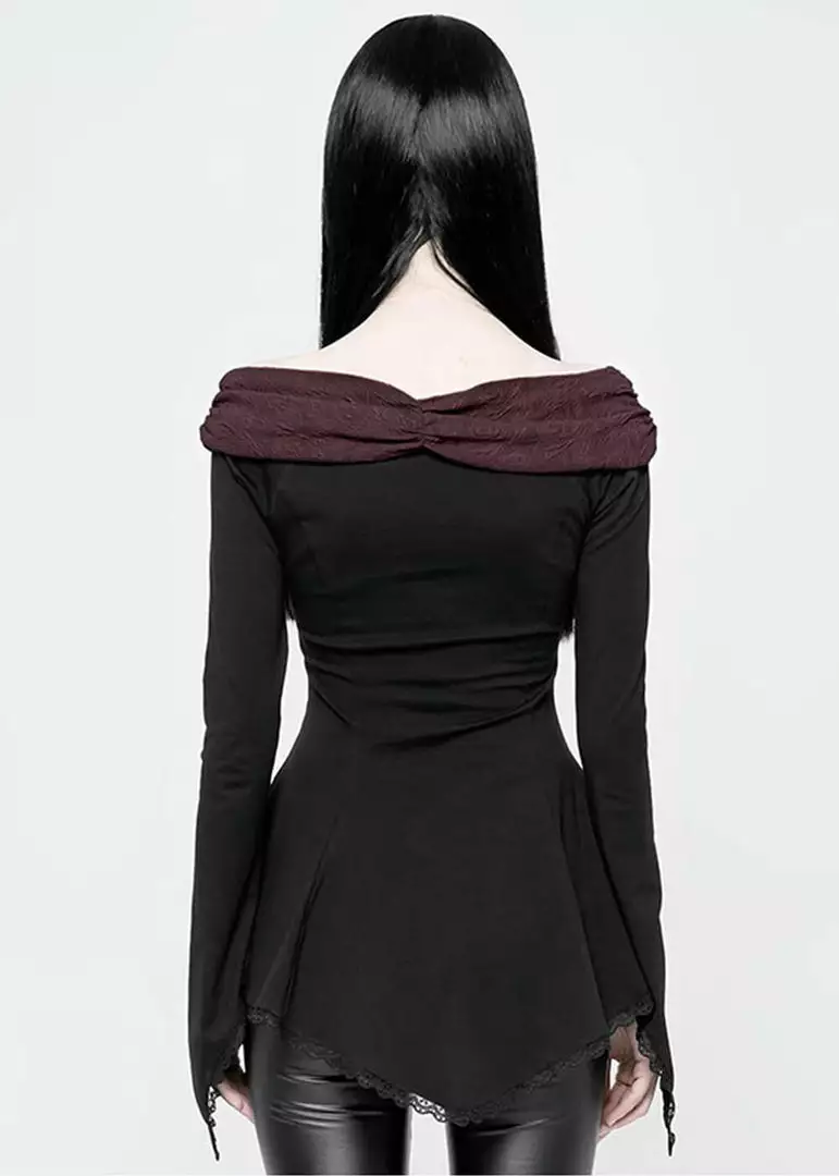 Punk Rave Beauteous Olorea Top Black Red 8 Punk Rave Beauteous Olorea Top Black Red