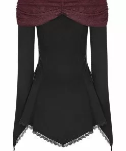 Punk Rave Beauteous Olorea Top Black Red 10 Punk Rave Beauteous Olorea Top Black Red