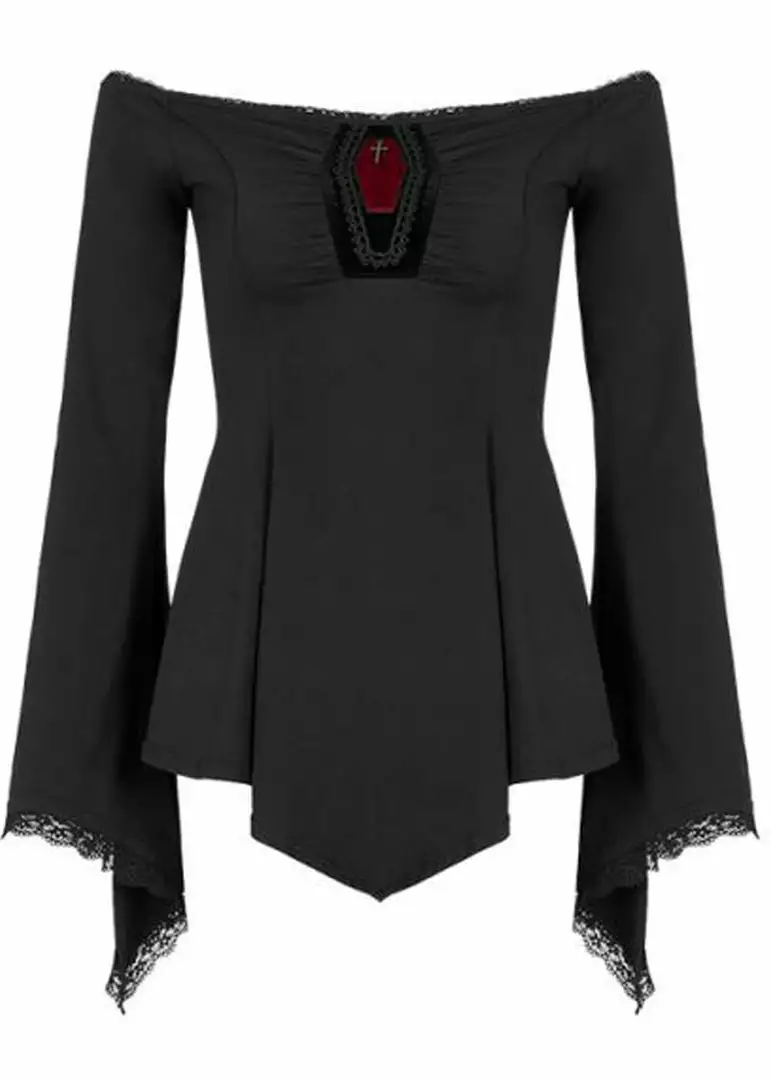 Punk Rave Coffin Top Black New In 3 Punk Rave Coffin Top Black New In