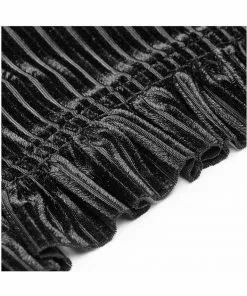 Punk Rave The Manor Velvet Blouse Black New In