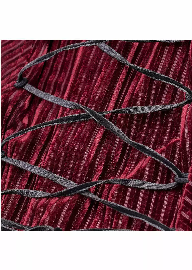 New In Punk Rave The Manor Velvet Blouse Red 8 New In Punk Rave The Manor Velvet Blouse Red