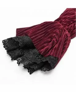 New In Punk Rave The Manor Velvet Blouse Red 18 New In Punk Rave The Manor Velvet Blouse Red