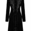 New In Punk Rave Selene Velvet Coat Black