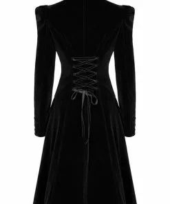 New In Punk Rave Selene Velvet Coat Black 13 New In Punk Rave Selene Velvet Coat Black
