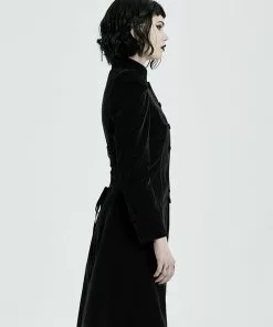 New In Punk Rave Selene Velvet Coat Black 16 New In Punk Rave Selene Velvet Coat Black