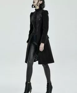 New In Punk Rave Selene Velvet Coat Black 17 New In Punk Rave Selene Velvet Coat Black