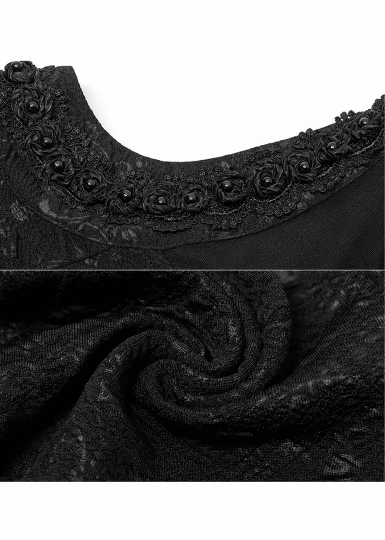 Punk Rave Seductive Shoulder Lace Top Black 5 Punk Rave Seductive Shoulder Lace Top Black