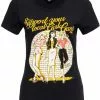 New In Queen Kerosin Girl Gang 50's Girlie T-Shirt Black