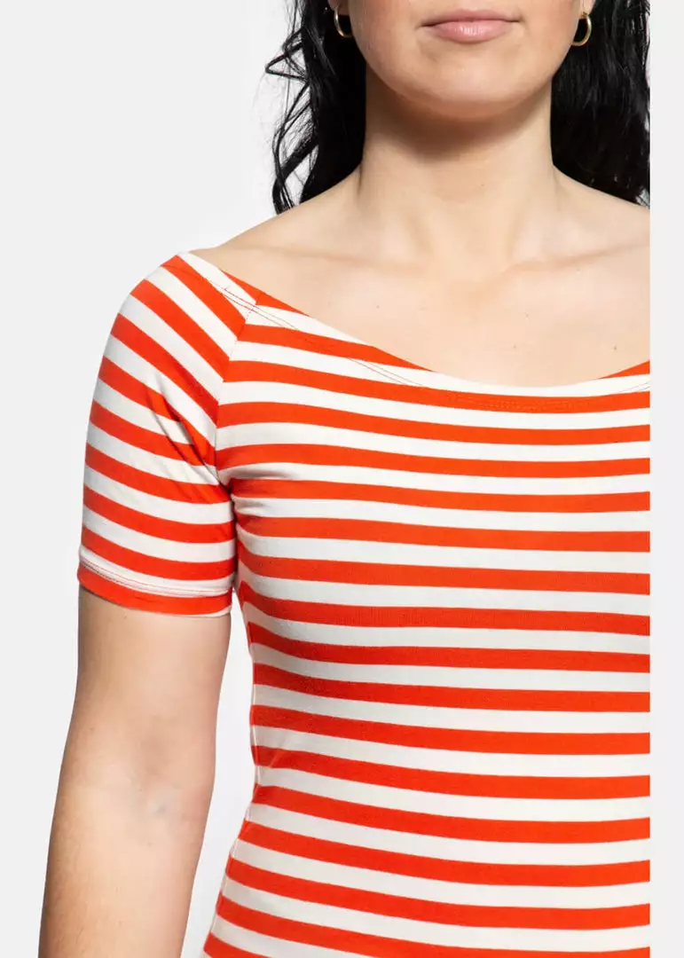 Queen Kerosin Vavavoom Stripe 50's Top Red White New In 4 Queen Kerosin Vavavoom Stripe 50's Top Red White New In
