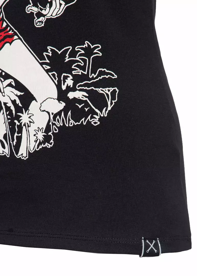 Queen Kerosin Rumble In The Jungle Girly T-Shirt Black 5 Queen Kerosin Rumble In The Jungle Girly T-Shirt Black