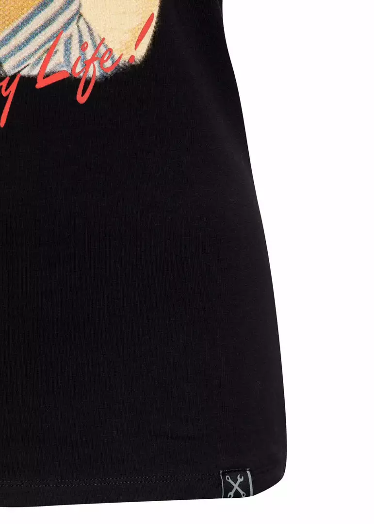 New In Queen Kerosin Blood Girly T-Shirt Black 8 New In Queen Kerosin Blood Girly T-Shirt Black