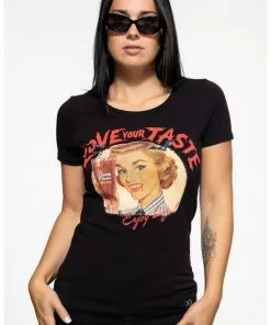 New In Queen Kerosin Blood Girly T-Shirt Black 13 New In Queen Kerosin Blood Girly T-Shirt Black