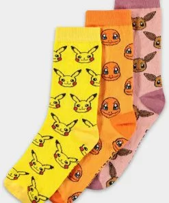 Retro Movies Pokémon 3-Pack Socks Multi New In