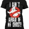Retro Movies Ghostbusters I Ain't Afraid Girly T-Shirt Black New In