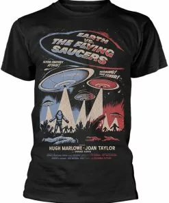 New In Retro Movies Earth Vs. The Flying Saucers T-Shirt Black