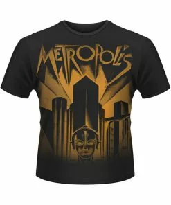 Retro Movies Metropolis T-Shirt Black New In