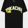 Retro Movies Pokémon Running Pika Girlie T-Shirt Black New In