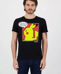 New In Retro Movies Pokémon Pika Pop T-Shirt Black 9 New In Retro Movies Pokémon Pika Pop T-Shirt Black