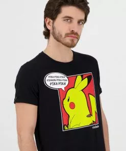 New In Retro Movies Pokémon Pika Pop T-Shirt Black