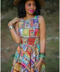 Retrolicious Fairytales Midi 50's Swing Dress Multi New In