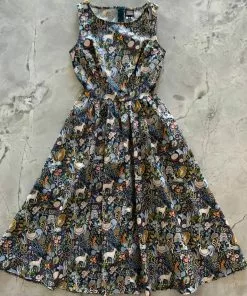 New In Retrolicious Majestic Midi 50's Swing Dress Multi 13 New In Retrolicious Majestic Midi 50's Swing Dress Multi