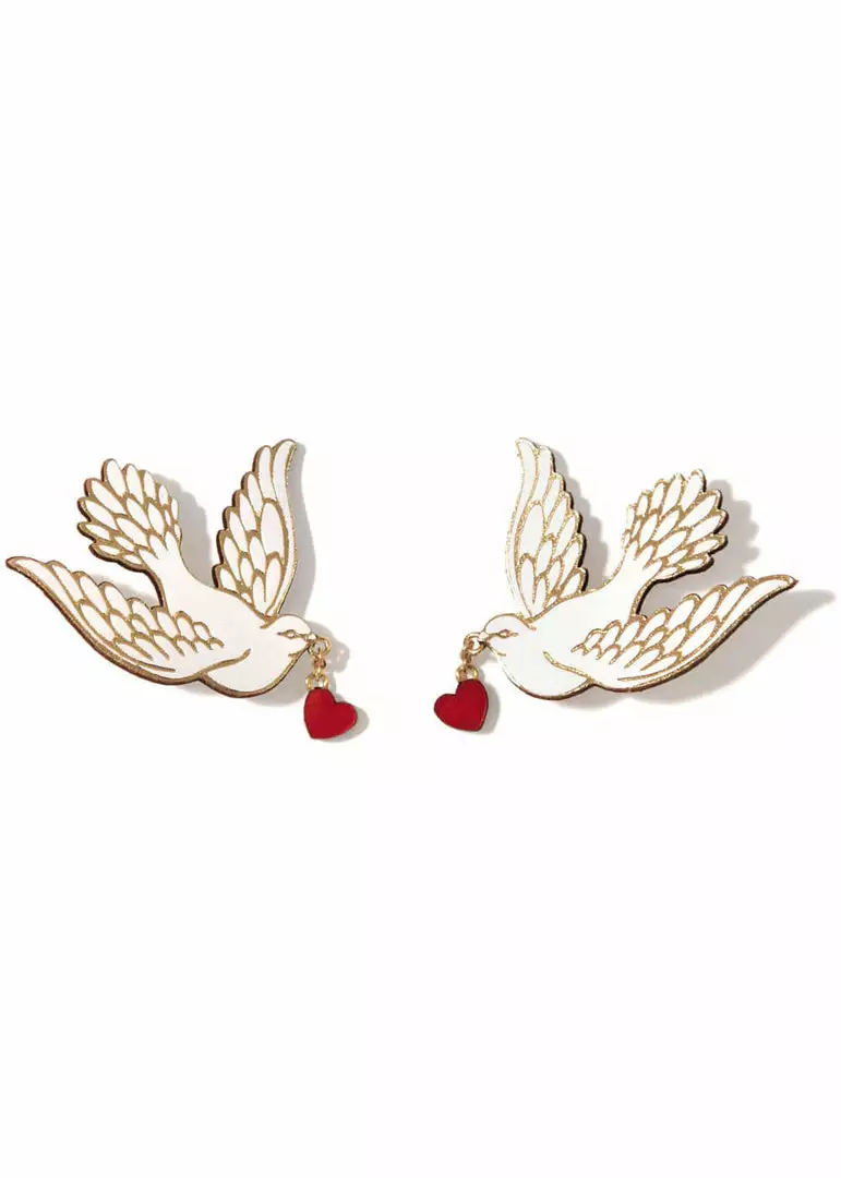 New In Rosita Bonita Doves Of Love Double Brooch 3 New In Rosita Bonita Doves Of Love Double Brooch