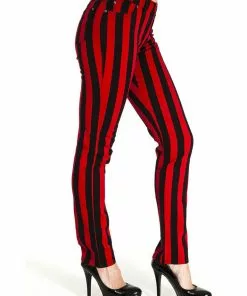 Run And Fly Madmen Skinny Jeans Black Red New In