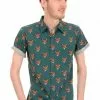 New In Run And Fly Mens Fox Head Shirt Green 1 New In Run And Fly Mens Fox Head Shirt Green