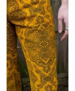 Run And Fly Run & Fly Heren Hendrix Corduroy 70's Flare Trousers Gold 13 Run And Fly Run & Fly Heren Hendrix Corduroy 70's Flare Trousers Gold