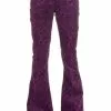 Run And Fly Run & Fly Mens Hendrix Corduroy 70's Flared Trousers Purple 1 Run And Fly Run & Fly Mens Hendrix Corduroy 70's Flared Trousers Purple