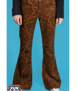 Run And Fly Run & Fly Mens Hendrix Corduroy 70's Flared Trousers Tobacco Brown New In 16 Run And Fly Run & Fly Mens Hendrix Corduroy 70's Flared Trousers Tobacco Brown New In