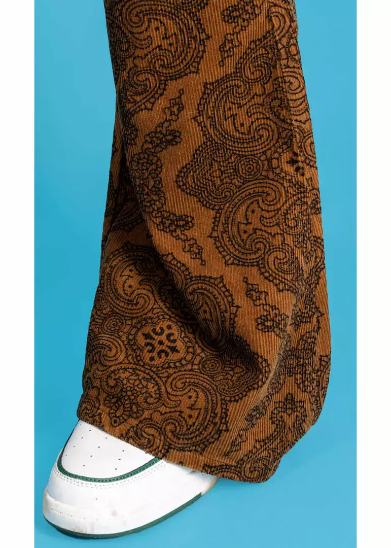 Run And Fly Run & Fly Mens Hendrix Corduroy 70's Flared Trousers Tobacco Brown New In 4 Run And Fly Run & Fly Mens Hendrix Corduroy 70's Flared Trousers Tobacco Brown New In