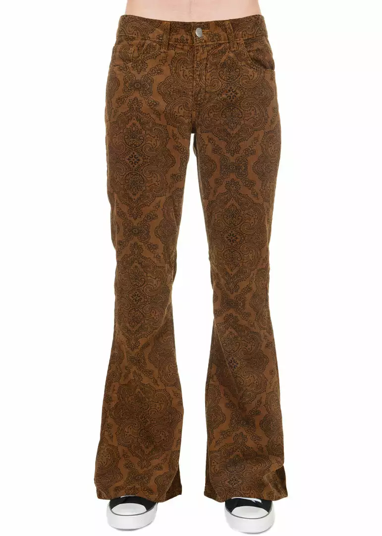 Run And Fly Run & Fly Mens Hendrix Corduroy 70's Flared Trousers Tobacco Brown New In 10 Run And Fly Run & Fly Mens Hendrix Corduroy 70's Flared Trousers Tobacco Brown New In