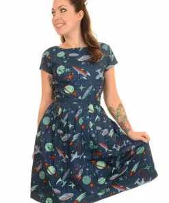 Run And Fly Run & Fly Outer Space 60's Dress Blue