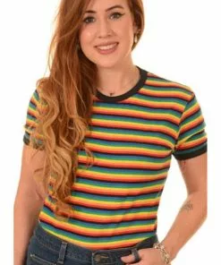 New In Run And Fly Rainbow Allover 70's Shirt Unisex