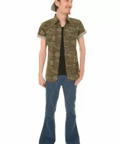 New In Run And Fly Mens Chalkboard 70's Shirt Grey 8 New In Run And Fly Mens Chalkboard 70's Shirt Grey