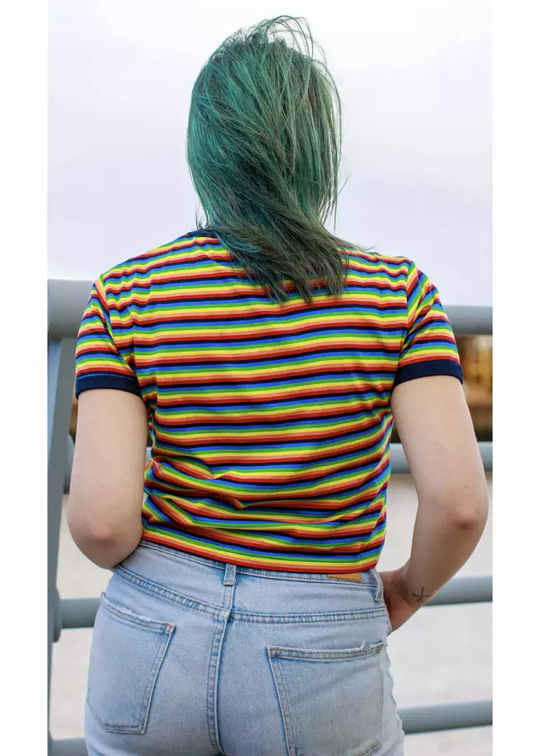 Run And Fly Run & Fly Rainbow Crop T-Shirt Multicolour New In 5 Run And Fly Run & Fly Rainbow Crop T-Shirt Multicolour New In